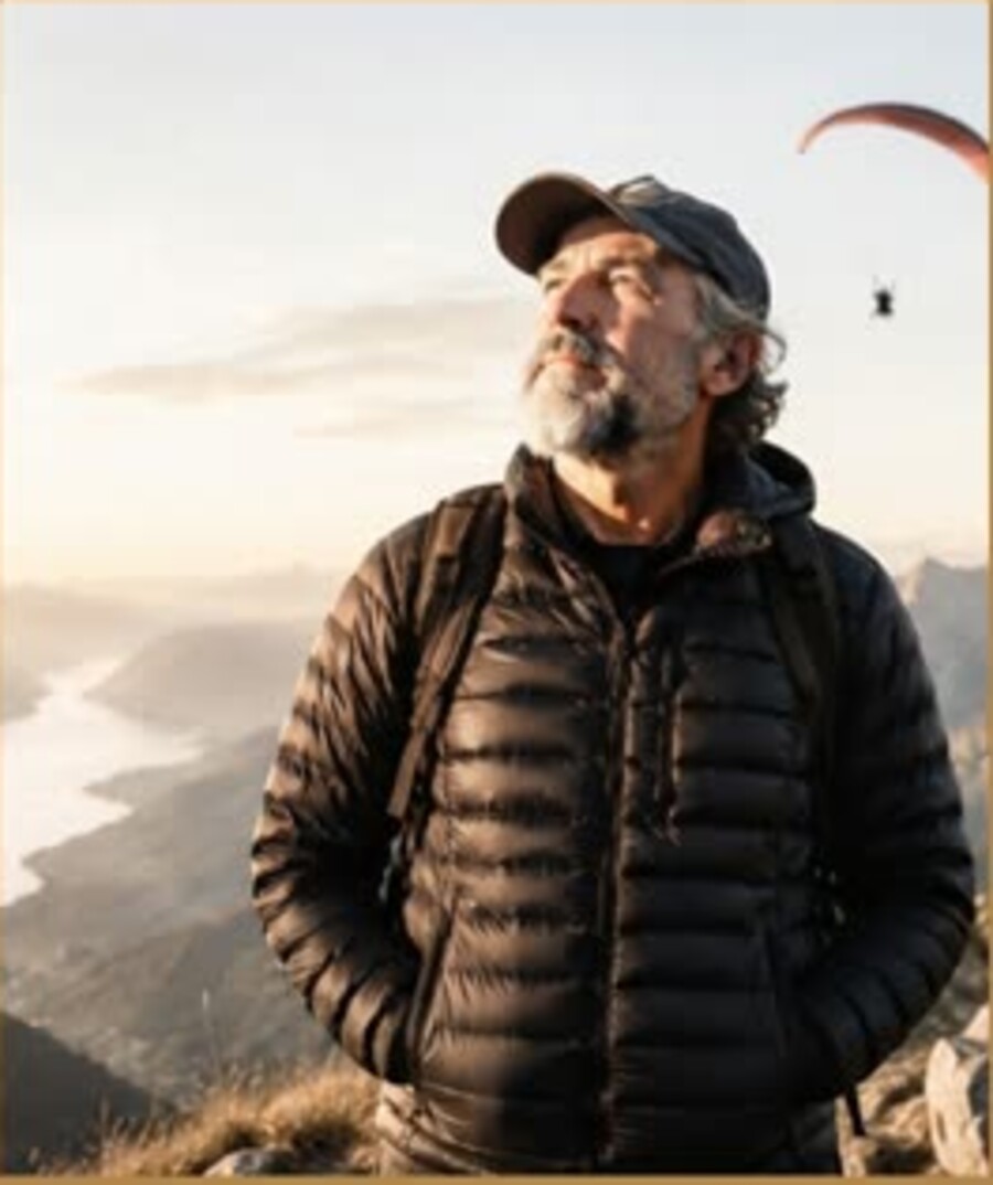 Joseph standing outdoors in mountain terrain